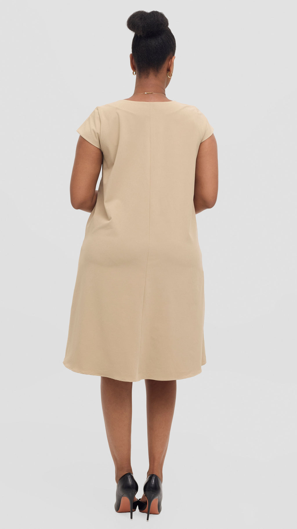 Zosa, beige relaxed office dress