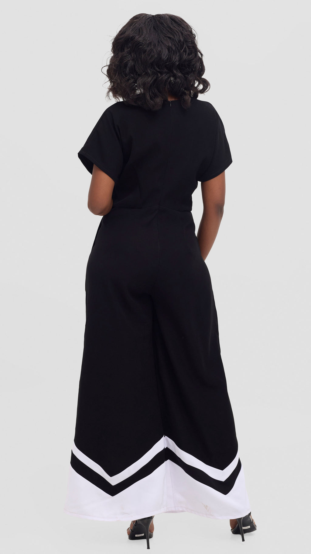 zosa black chevron jumpsuit