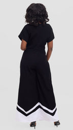 zosa black chevron jumpsuit