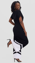 zosa black chevron jumpsuit