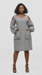 Zosa Haute Flair Semi Casual Dress - Grey