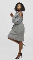 Zosa Haute Flair Semi Casual Dress - Grey