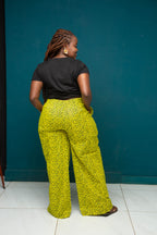 ZOSA Yellow Ankara Pant- Plus  SIZE  for women