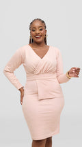 ZOSA luxe Office Dress | Elegant Corporate knee-length Dress for Women