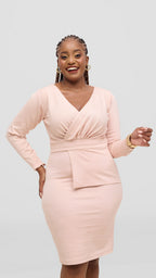 ZOSA luxe Office Dress | Elegant Corporate knee-length Dress for Women