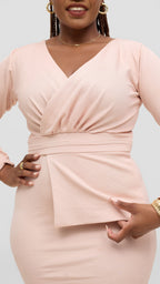 ZOSA luxe Office Dress | Elegant Corporate knee-length Dress for Women