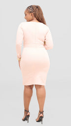 ZOSA luxe Office Dress | Elegant Corporate knee-length Dress for Women