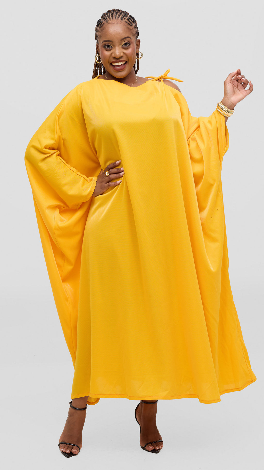 zosa; sunflower maxi dress