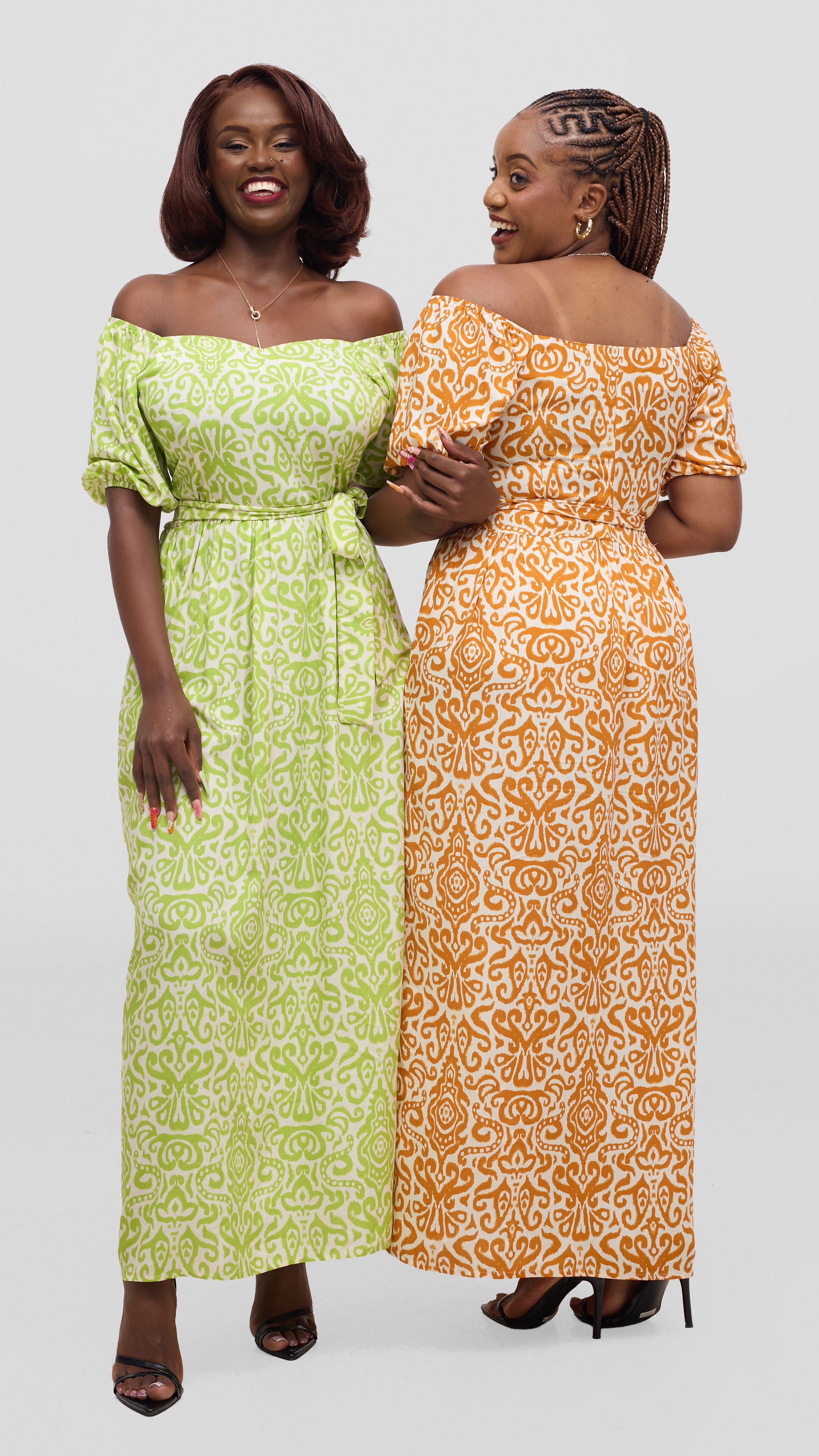 Lime Green Off-Shoulder Maxi Dress – Easy Free Bohemian Summer Dress for Women