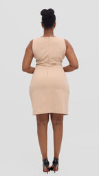 zosa soft nude bodycon dress