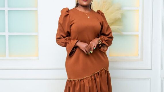 SWEET CARAMEL OFFICIAL STRETCH JERSEY DRESS